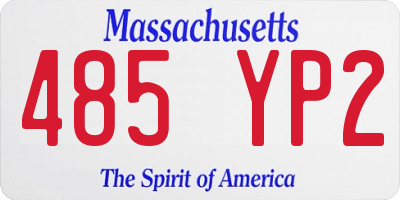 MA license plate 485YP2