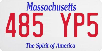 MA license plate 485YP5