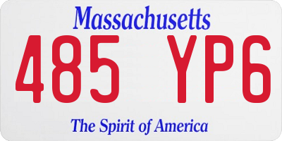 MA license plate 485YP6
