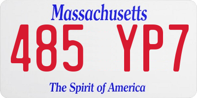 MA license plate 485YP7