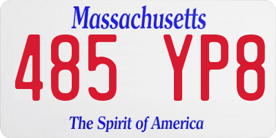 MA license plate 485YP8
