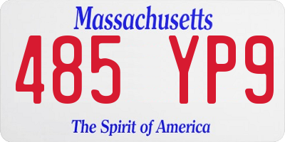 MA license plate 485YP9