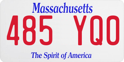 MA license plate 485YQ0
