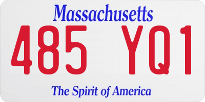 MA license plate 485YQ1