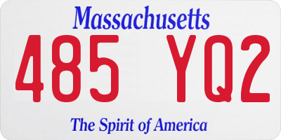 MA license plate 485YQ2