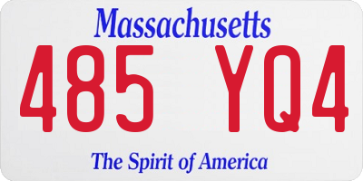 MA license plate 485YQ4