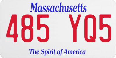 MA license plate 485YQ5