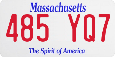 MA license plate 485YQ7