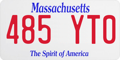 MA license plate 485YT0