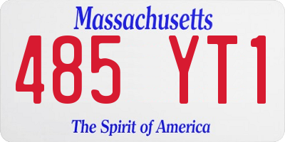MA license plate 485YT1