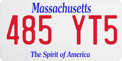 MA license plate 485YT5