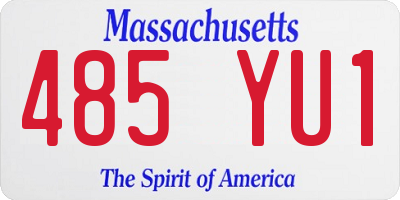 MA license plate 485YU1