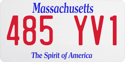 MA license plate 485YV1