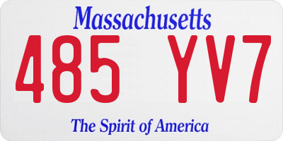 MA license plate 485YV7