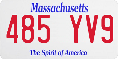 MA license plate 485YV9