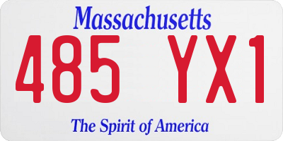 MA license plate 485YX1