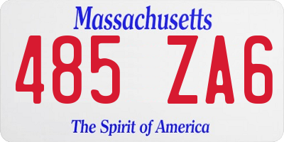 MA license plate 485ZA6
