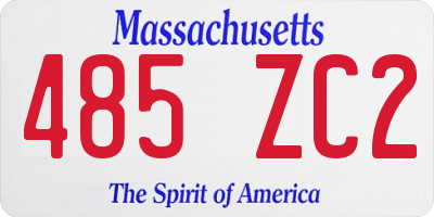 MA license plate 485ZC2