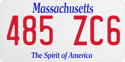 MA license plate 485ZC6