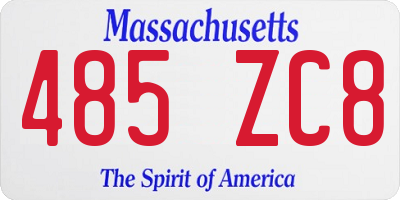MA license plate 485ZC8