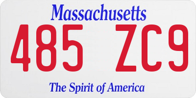 MA license plate 485ZC9