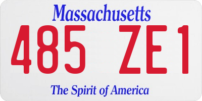 MA license plate 485ZE1