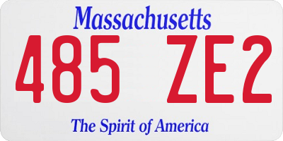 MA license plate 485ZE2