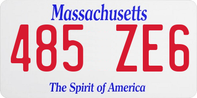 MA license plate 485ZE6