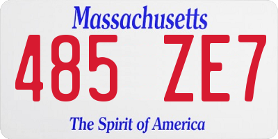MA license plate 485ZE7
