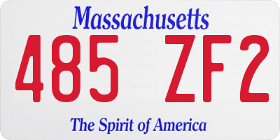 MA license plate 485ZF2