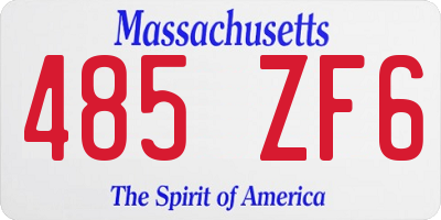 MA license plate 485ZF6