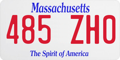 MA license plate 485ZH0