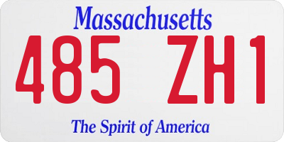MA license plate 485ZH1
