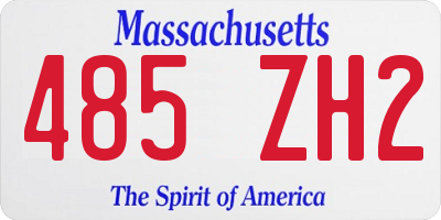 MA license plate 485ZH2