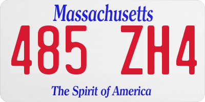 MA license plate 485ZH4