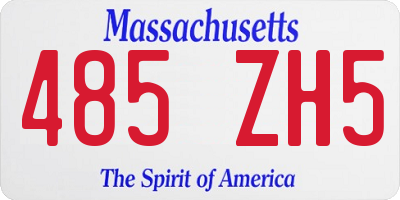 MA license plate 485ZH5