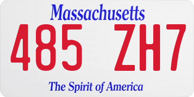 MA license plate 485ZH7
