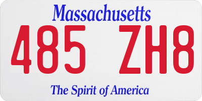 MA license plate 485ZH8