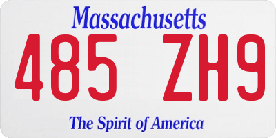 MA license plate 485ZH9