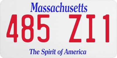 MA license plate 485ZI1