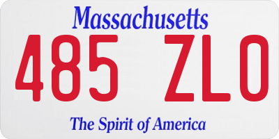 MA license plate 485ZL0