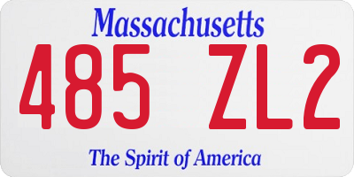 MA license plate 485ZL2