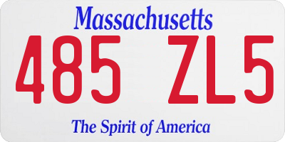 MA license plate 485ZL5