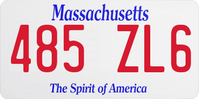 MA license plate 485ZL6
