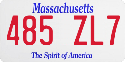 MA license plate 485ZL7