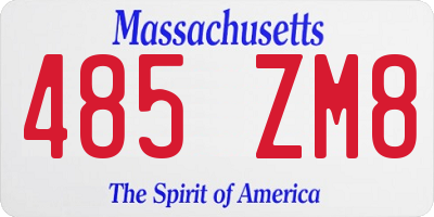 MA license plate 485ZM8