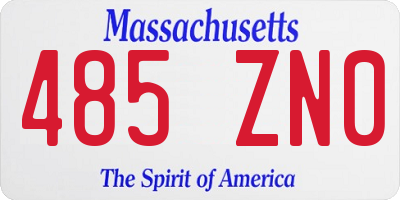 MA license plate 485ZN0