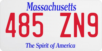 MA license plate 485ZN9