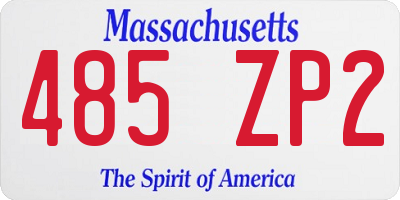 MA license plate 485ZP2