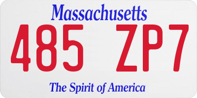 MA license plate 485ZP7